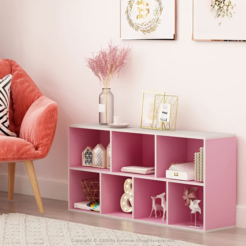 Multi-Purpose Shelving Unit 7-Cube Multi-Purpose Shelving Unit - Bookcase, Bookshelf, Storage Organizer - Modern Design, Easy Assembly