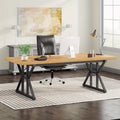 70.8-Inch Executive Large Computer Desk Workstation, Modern Simple Style Home Office Furniture, Study Writing Table