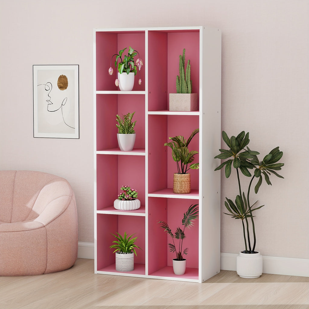 Multi-Purpose Shelving Unit 7-Cube Multi-Purpose Shelving Unit - Bookcase, Bookshelf, Storage Organizer - Modern Design, Easy Assembly