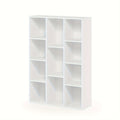 11-Cube Reversible Open Shelf Bookcase, Versatile Storage Display Unit For Living Room, Bedroom, Home Office, Book Organizer, Quick Assembly