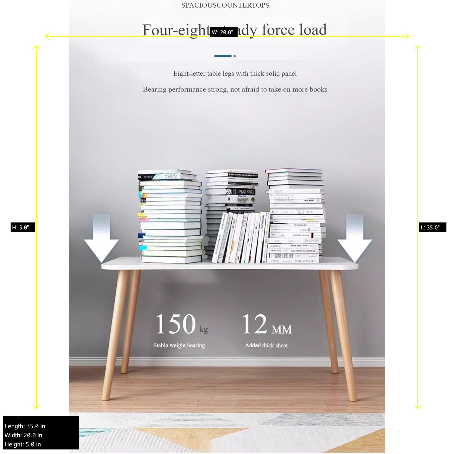 Computer Desk Office Modern with Curved Edge, Natural Oak Finish, Home Desk, 32x16x29.2 inches