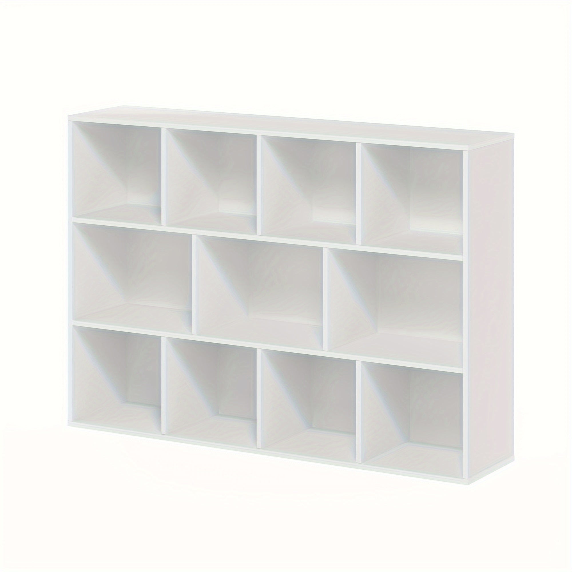 11-Cube Reversible Open Shelf Bookcase, Versatile Storage Display Unit For Living Room, Bedroom, Home Office, Book Organizer, Quick Assembly