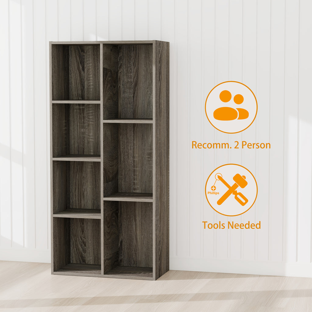 Multi-Purpose Shelving Unit 7-Cube Multi-Purpose Shelving Unit - Bookcase, Bookshelf, Storage Organizer - Modern Design, Easy Assembly