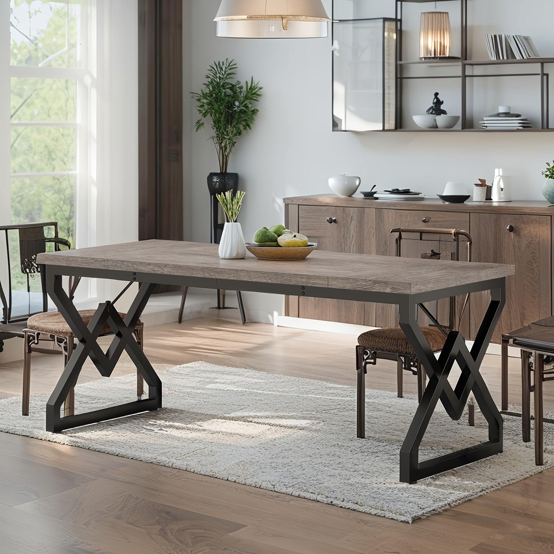 Modern Simple Office Desk - 62.99 Inch, Gaming & Work Desk With Storage, Large Legroom, Metal Frame