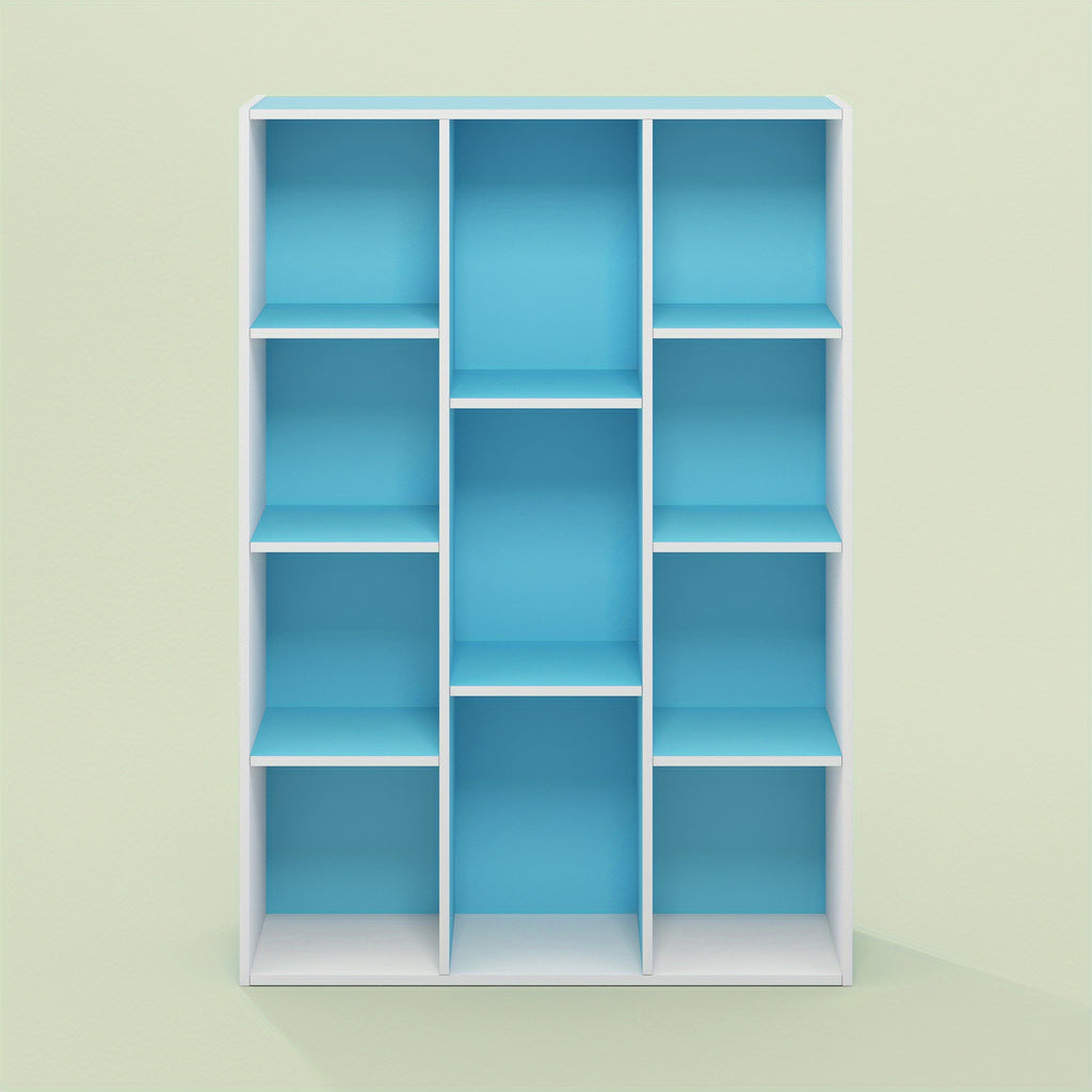 11-Cube Reversible Open Shelf Bookcase, Versatile Storage Display Unit For Living Room, Bedroom, Home Office, Book Organizer, Quick Assembly
