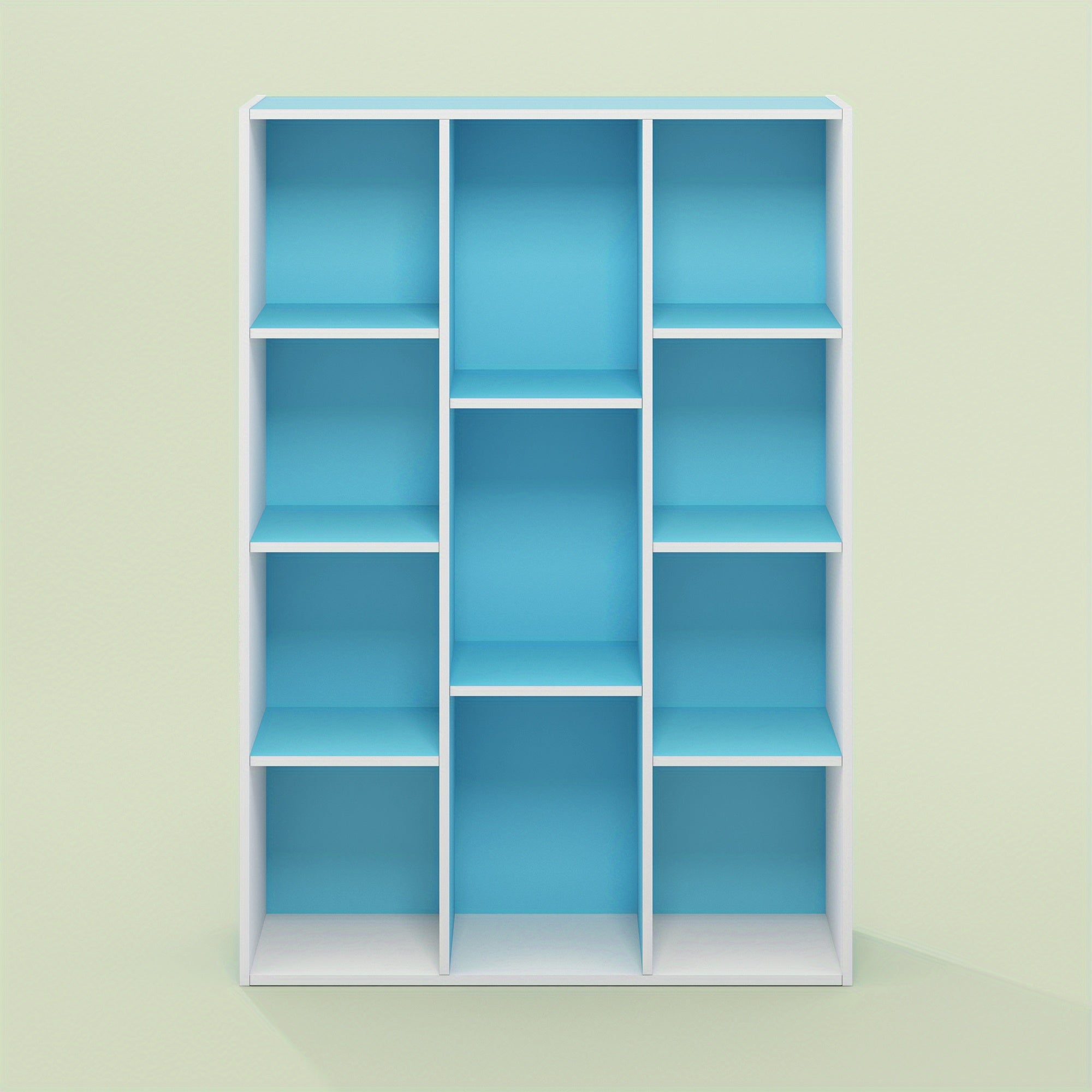 11-Cube Reversible Open Shelf Bookcase, Versatile Storage Display Unit For Living Room, Bedroom, Home Office, Book Organizer, Quick Assembly