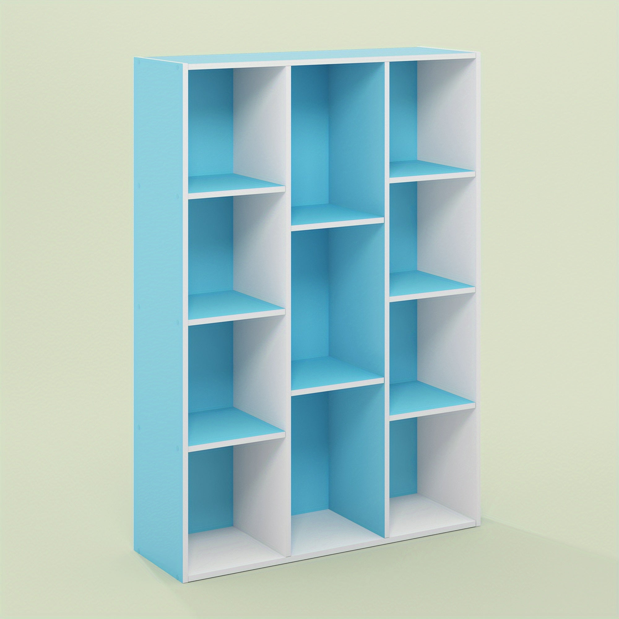 11-Cube Reversible Open Shelf Bookcase, Versatile Storage Display Unit For Living Room, Bedroom, Home Office, Book Organizer, Quick Assembly