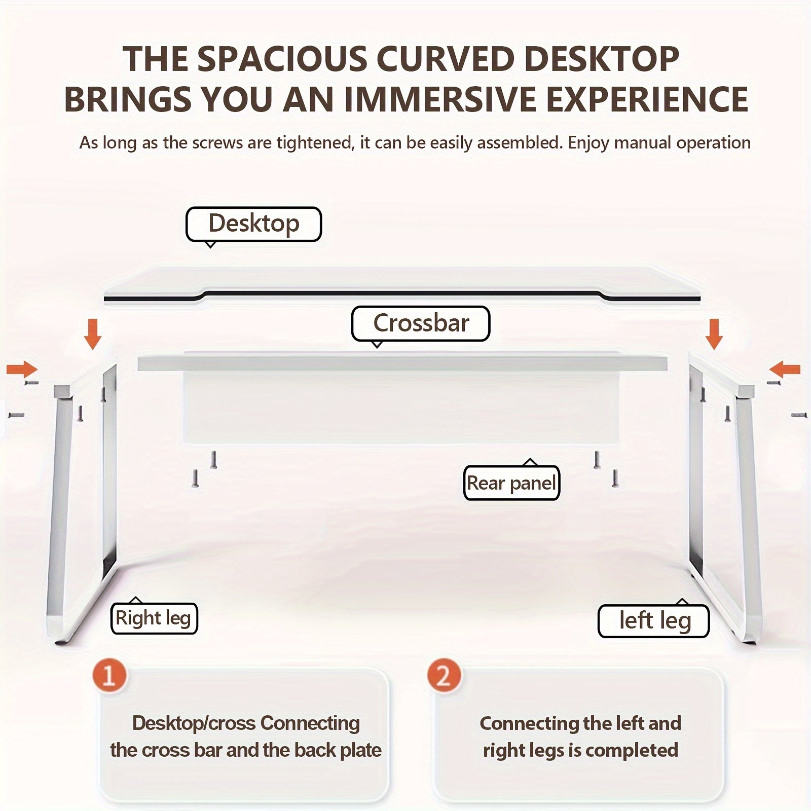 Gaming Desks, Executive Desks, Large Computer Desks, Home Study And Writing Desks, Spacious Workstation Commercial Furniture, Easy To Install