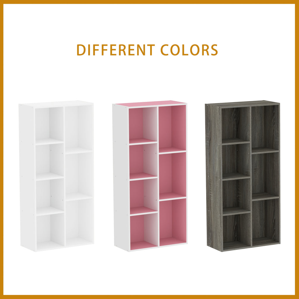 Multi-Purpose Shelving Unit 7-Cube Multi-Purpose Shelving Unit - Bookcase, Bookshelf, Storage Organizer - Modern Design, Easy Assembly