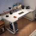 Home Office Desk | Simple Computer Desk, Study Writing Table, Workstation, Gaming Desk, Easy Assembly for Adults, Powder Coated Metal, Floor Mount, Oblong Shape, XUEGW Brand
